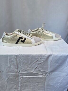 Rollie Nation Prime Gold Scale Metallic Sneakers Size 40 US 9